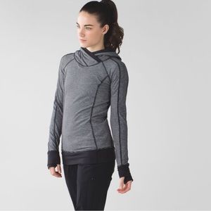 Woman’s Lululemon Gray Athletic Think Fast Hoodie  Size 6